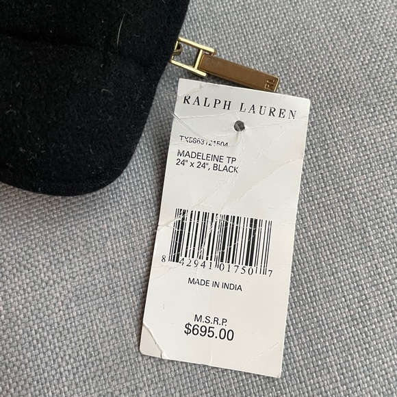 Ralph Lauren Vintage Wool & Cashmere Euro Sham with feather insert - Picture 6 of 10